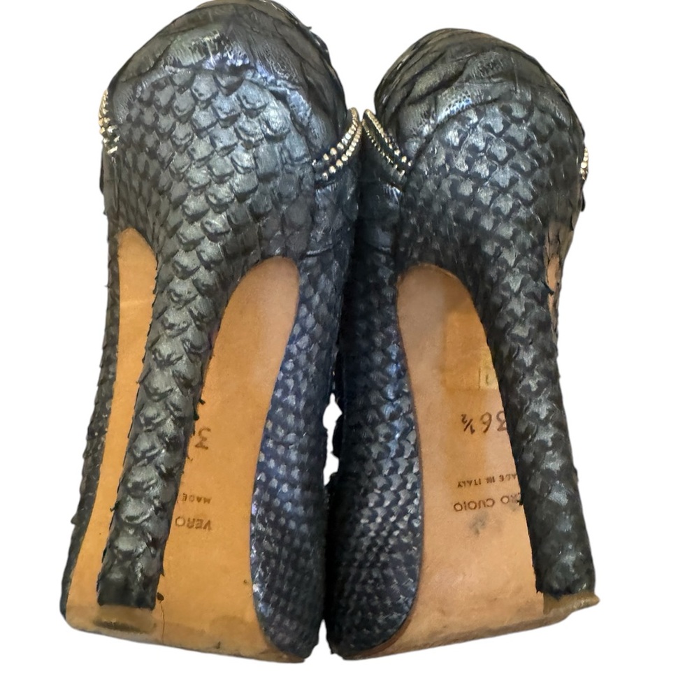 H Williams Rueda Metallic Lizard Zip Booties - Picture 6 of 9